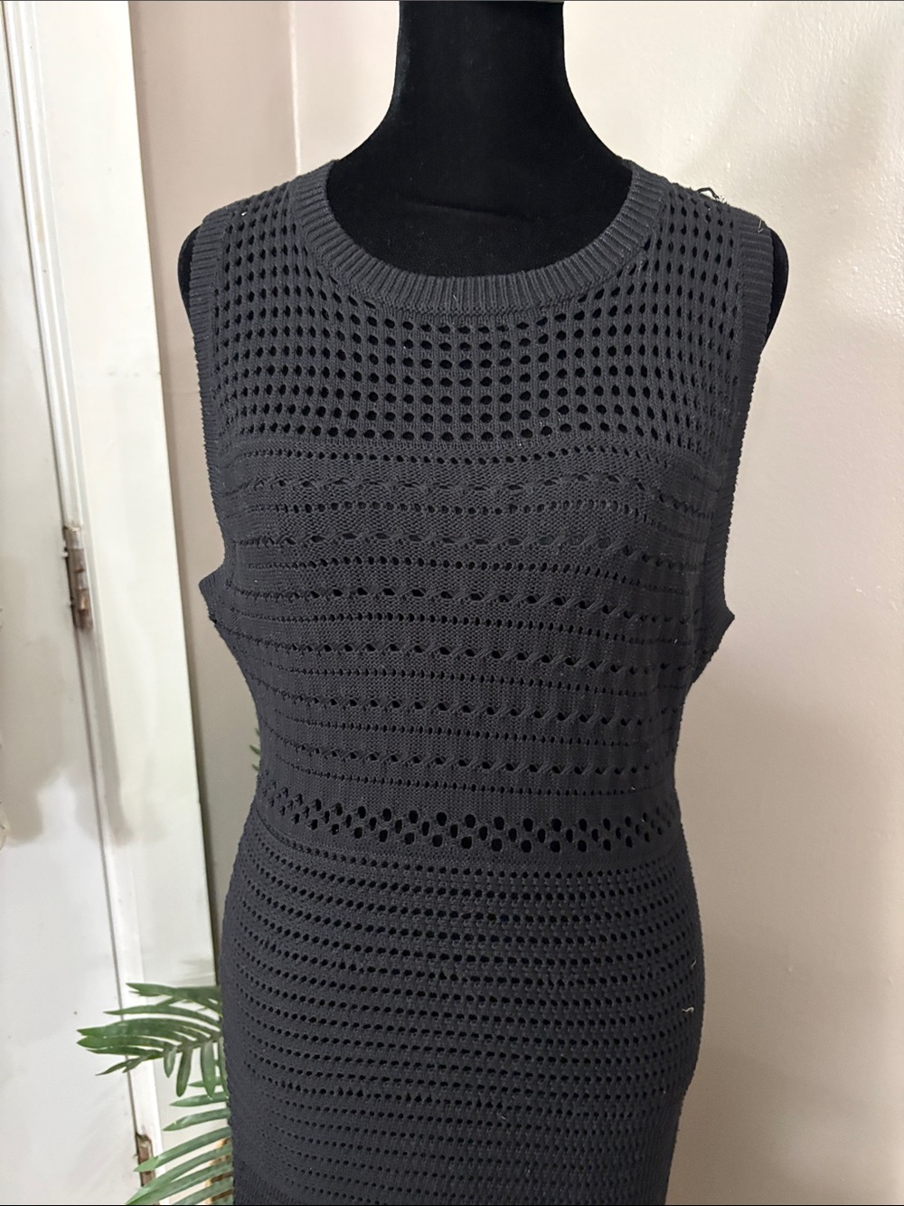 Proenza Schouler Black Sleeveless Crochet Maxi Dress Silk/cotton women’s medium - Picture 2 of 11